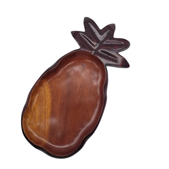 MCM Vintage Wooden Pineapple Crafted by Mahogany Craft in‎ San Juan Puerto Rico - Picture 1 of 4
